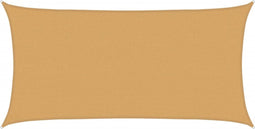 vidaXL - Zonnezeil - 160 - g/m² - rechthoekig - 2x4 - m - HDPE - zandkleurig