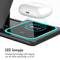 iMoshion 3 in 1 Draadloze Oplader - Opvouwbare Wireless Charger 15 W - Geschikt voor Smartphones en Earbuds met Draadloze Oplaadfunctie - Alleen geschikt voor Apple Watch - Zwart