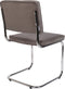 Zuiver Ridge Rib Eetkamerstoelen Grijs - Set van 2