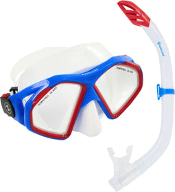 Aqua Lung Sport Hawkeye Combo - Snorkelset - Duikbril - Snorkel - Volwassenen - Rood/Blauw