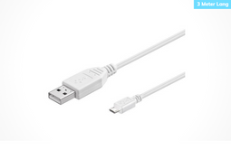 MOTION Micro USB-kabel 3 m voor Soluna rolgordijnen