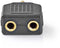 Nedis CAGP22945BKG - 3.5mm stereo stekker - 2x 3.5mm stereo kontra stekker - Zwart
