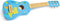 Eichhorn - Holzgitarre - 54 cm - Blau met dino en muzieknoten