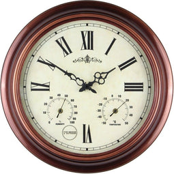 Buitenklok Emyl - Buitenklok voor buiten - tuinklok 47 cm Brons