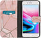 iMoshion Hoesje Geschikt voor iPhone 7 / 8 / SE (2020) / SE (2022) Hoesje Met Pasjeshouder - iMoshion Design Softcase Bookcase - Goud / Roze / Pink Graphic