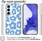 iMoshion Hoesje Geschikt voor Samsung Galaxy S23 Plus Hoesje Siliconen - iMoshion Design hoesje - Blauw / Retro Blue Flowers