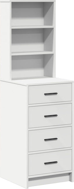 vidaXL - Highboard - Wit - 40x41x135 - cm - Gelaagd - Hout