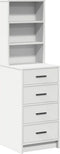 vidaXL - Highboard - Wit - 40x41x135 - cm - Gelaagd - Hout
