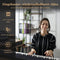 Coast opvouwbaar e-keyboard - 88 verlichte toetsen - zwart