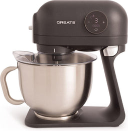 CREATE DOWNMIX RETRO Keukenmachines Planetaire Rotatiemixer - Foodprocessor - 6 Snelheid - Roestvrij Staal - 5L - Accessoires - Zwart