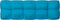 vidaXL - Palletkussen - 120x40x12 - cm - stof - blauw