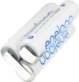 Panasonic eneloop vervangende accu voor Waterpik Triple Sonic (ST-01) en Triple Sonic 3,6V accupack AAA met soldeerlippen en tot 800mAh
