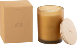 J-Line geurkaars Accords Essentiels - Santal Satiné - geel - 52U