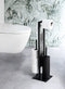 WENKO Rivalta - Toiletbutler - 3 in 1 met dichte houder zwart