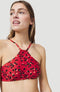 O'Neill Cali Mix Crop Bikini Top - Bikinitopje - Dunne verstelbare schouderbandjes - Rood AOP