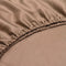 ZO! Home Satinado katoen/satijn hoeslaken taupe - lits-jumeaux (180x200) - luxe uitstraling - perfect passend