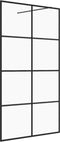 vidaXL - Inloopdouchewand - 140x195 - cm - ESG-glas - transparant - en - zwart