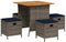 vidaXL - 5-delige - Tuinset - met - kussens - poly - rattan - grijs