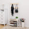 Kapstok met schoenenrek - beige - 72 x 33,7 x 183 cm - zelfmontage