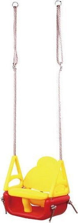 Babyzitje Groeimodel rood/geel/blauw PP touwen