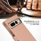Selencia Pixel 7 Pro - Echt Lederen Bookcase - 3 Pashouders - Dusty Pink