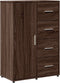 vidaXL - Dressoir - 60x31x84 - cm - bewerkt - hout - bruin - eikenkleur