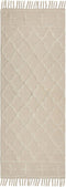 TOZLU - Laagpolig vloerkleed - Beige - 80 x 230 cm - Katoen