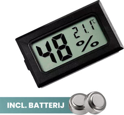 Ease Electronicz - Hygrometer - Temperatuur en Luchtvochtigheid - Digitaal - Incl. Batterijen (2 stuks)