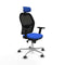 Jorquera Piqueras y Crespo 2D086G2 - Bureaustoel met hoofdsteun - Verstelbare hoogte - Blauw