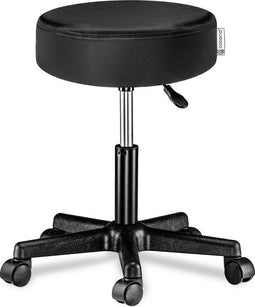 Casaria Verstelbare Draaikruk - 46-60cm Zithoogte - 360° Draaibaar - Zwart