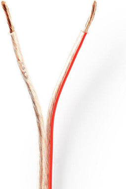 Nedis CAGW2500TR500 Speaker-kabel 2x 2,50 Mm2 50,0 M Folieverpakking Transparant