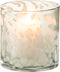 J-Line windlicht Spikkel - glas - grijs/wit - small