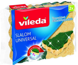 Vileda Slalom Universal Schuurspons 2 Stuks