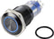 TRU COMPONENTS TC-9428188 LAS2GQF-11ZE/B/12V/A/P Druktoets 250 V 3 A 1x uit/aan Continu Blauw IP65 1 stuk(s)
