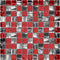 vidaXL Mozaïektegels 11 st zelfklevend 30x30 cm glas rood