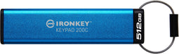 Kingston IronKey Keypad 200C - USB 3.2 type-C - 512GB - Blauw