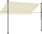 vidaXL - Luifel - uittrekbaar - 300x150 - cm - stof - en - staal - crèmekleurig