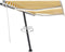 vidaXL - Luifel - handmatig - uittrekbaar - met - LED - 300x250 - cm - geel - en - wit