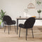vidaXL - Eetkamerstoelen - 2 - st - kunstleer - zwart