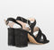 POSH by Poelman BO - Dames Sandalen met hak - Imitatiesuède - Zwart - Maat 41