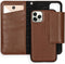 Selencia Hoesje Geschikt voor iPhone 11 Pro Hoesje Met Pasjeshouder - Selencia Surya 2-in-1 Uitneembare Vegan Lederen Bookcase - Bruin