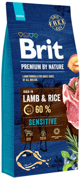 BRIT Premium by Nature Adult Sensitive Lamb and Rice - Dry Dog Food - 8 kg