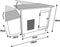 Flamingo Ginger Cottage - Kippenhok - 100 x 79 x 64 cm - Grijs Hout met Legnest en Buitenren