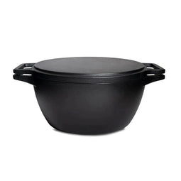 CrushGrind KIM BO - Gietijzeren Dutch Oven 6,4L - 4-in-1 multifunctioneel koken