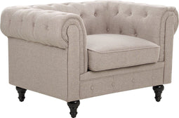 CHESTERFIELD - Chesterfield fauteuil - Taupe - Polyester