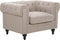 CHESTERFIELD - Chesterfield fauteuil - Taupe - Polyester