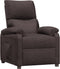 vidaXL Fauteuil verstelbaar stof donkerbruin