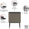 Brabantia Bo Touch Bin - Prullenbak - 3 x 11 liter - Afvalscheiding - Platinum
