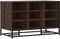 vidaXL - Schoenenbank - 84x40x53,5 - cm - bewerkt - hout - en - metaal - bruin - eiken