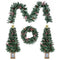 Coast Kerstdecoratie Set - 4-delig - Bomen Slinger Krans - Vlamvertragend PVC (4-delig)